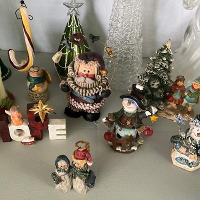 Christmas items, with crystal angels