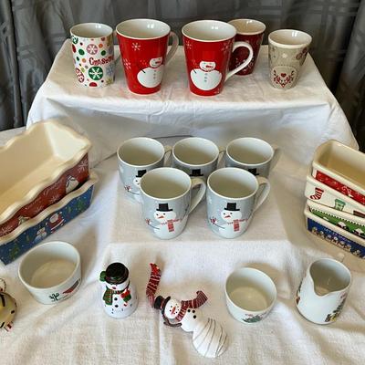 Christmas Mugs, Bread Pans