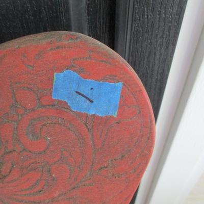 Ornate Antique Rocking Chair With Etched Back #1 (FP)