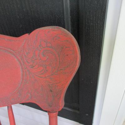 Ornate Antique Rocking Chair With Etched Back #1 (FP)