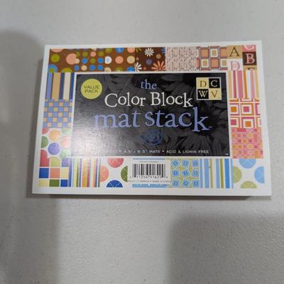 Several Color Block Mat Stacks Border & Matting Papers Cardstock #2 (SR)