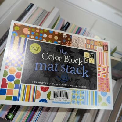 Several Color Block Mat Stacks Border & Matting Papers Cardstock #2 (SR)