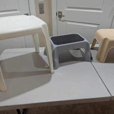 Plastic Table & Step Stools (SR)