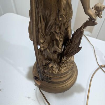 Art Nouveau Brass Table Lamps (SR)
