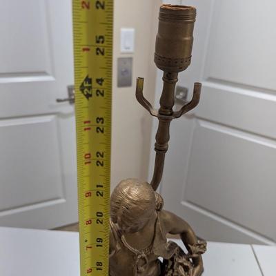 Art Nouveau Brass Table Lamps (SR)