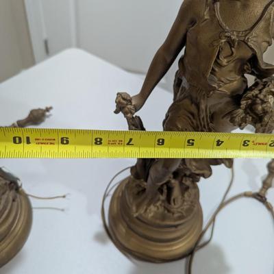 Art Nouveau Brass Table Lamps (SR)