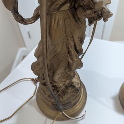 Art Nouveau Brass Table Lamps (SR)