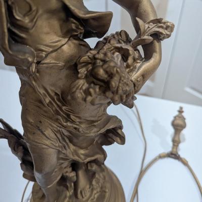 Art Nouveau Brass Table Lamps (SR)