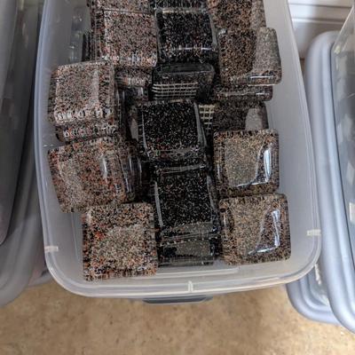 4 Bins Of 4 1/2" & 2" Crafting & Self Help Tiles #4 (SR)