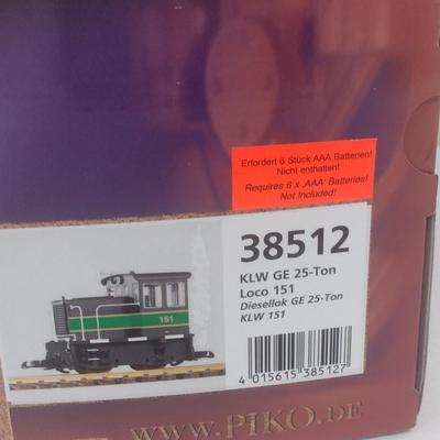 Piko 1:29 Scale KLW GE 25-Ton Locomotive 38512 with Box (#5)