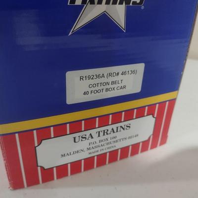 USA Trains 1:29 St Louis Southwestern Blue Streak Express Cotton Belt Route 40' Box Car R19236A with Box (#12)