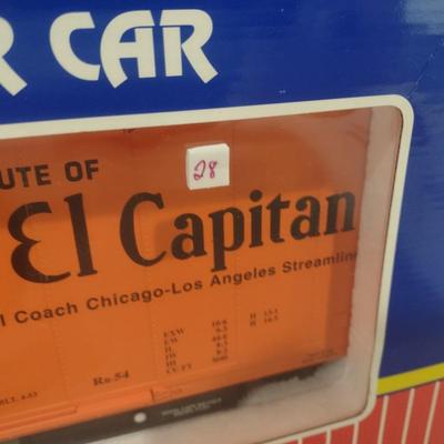 USA Trains 1:29 Scale Santa Fe Route of 'El Capitan' Refrigerator Car R16700 with Box (#28)