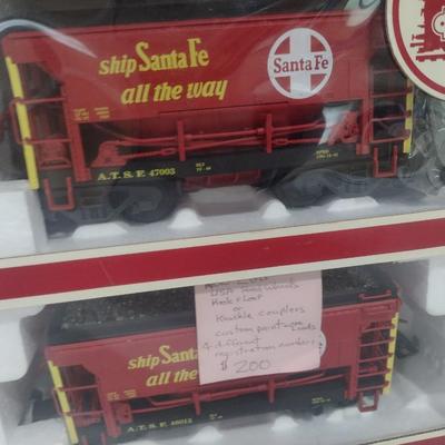 Lehman-Gross-Bahn 1:29 Scale Four Piece Santa Fe Coal Cars 40040 with Box (#33)