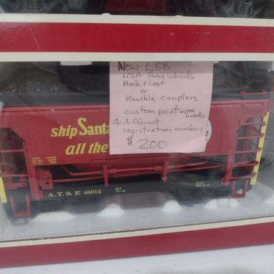 Lehman-Gross-Bahn 1:29 Scale Four Piece Santa Fe Coal Cars 40040 with Box (#33)