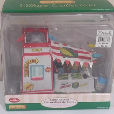 Lemax Village Collection Scale Size Grilled Corn Stand with Box (#37)