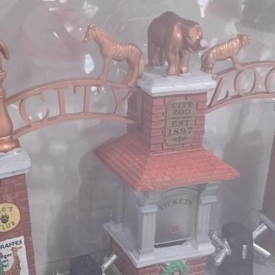 Lemax Village Collection Scale Size City Zoo Entrance Gate with Box (#38)