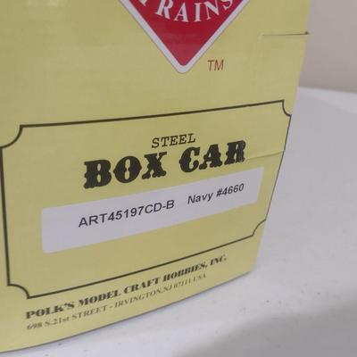 Aristo Craft Trains 1:29 Scale United States Navy Steel Box Car ART-45797 CD-C with Box (#40)