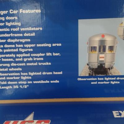 USA Trains 1:29 Extruded Aluminum Santa Fe Super Chief Coach Car #1 R31001 with Box (#44)
