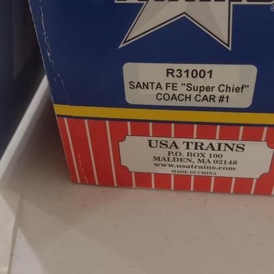 USA Trains 1:29 Extruded Aluminum Santa Fe Super Chief Coach Car #1 R31001 with Box (#44)