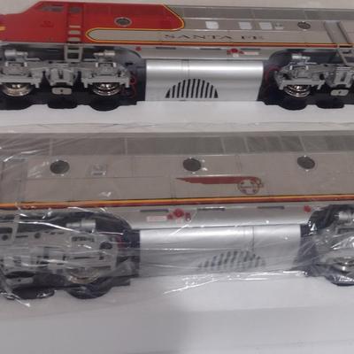 USA Trains 1:29 Limited Edition 99/175 Santa Fe Warbonnet Dual EMD 3 Locomotive Set Chrome Finish R22271 with Box