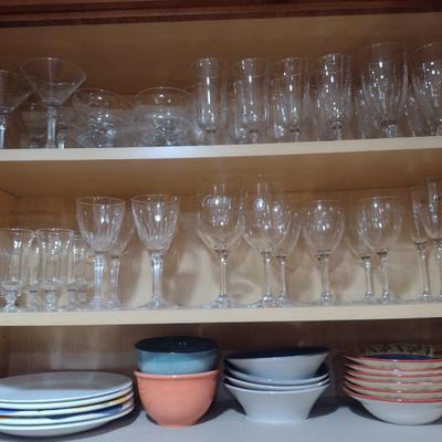 Contents of Cabinet- Assorted Drink and Dinner Ware