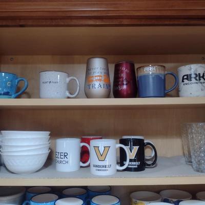 Contents of Cabinet- Assorted Drink and Dinner Ware