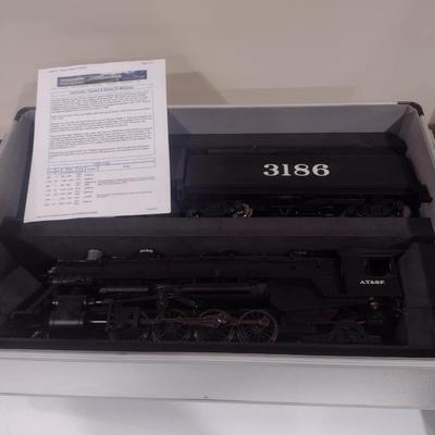 Aristo Craft Train Rare 1:29 Scale Steam Locomotive 3186 with Coal Tender Car in Aluminum Carry Case