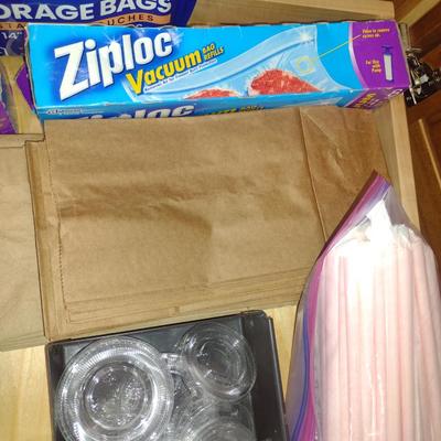 Collection of Food Storage Bags and Cups- Long Term Storage Bags Included