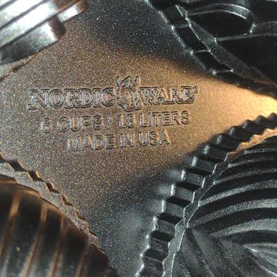 Nordic Ware Baby Bundt Six Cavity Pan- Three Assorted Designs