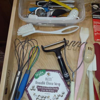 Assorted Utensils, Cutlery, and Kitchen Helpers