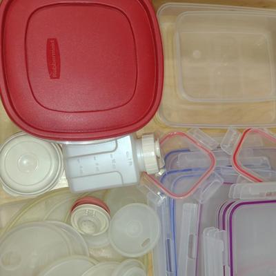 Collection of Plastic Storage Containers- Assorted Makers
