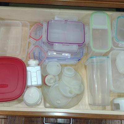 Collection of Plastic Storage Containers- Assorted Makers