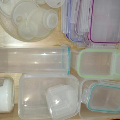 Collection of Plastic Storage Containers- Assorted Makers