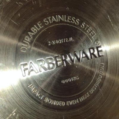 Collection of Stainless Steel Cookware- Calphalon (8" and 10") and Farberware (10" and 2 3/4 Qt. Size)