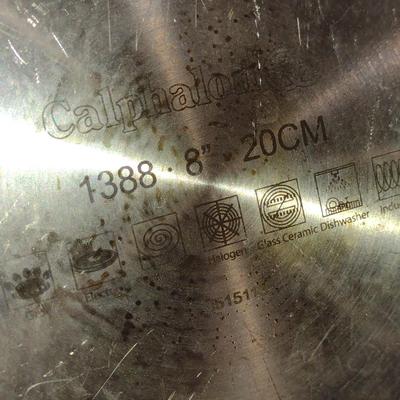 Collection of Stainless Steel Cookware- Calphalon (8" and 10") and Farberware (10" and 2 3/4 Qt. Size)