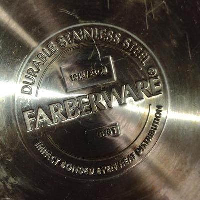 Collection of Stainless Steel Cookware- Calphalon (8" and 10") and Farberware (10" and 2 3/4 Qt. Size)