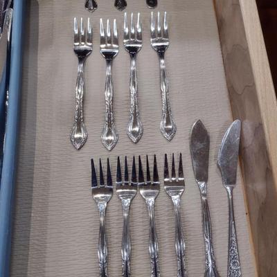 Collection of Mikasa Stainless Flatware- Gerald Patrick Pattern- Approx 59 Pieces