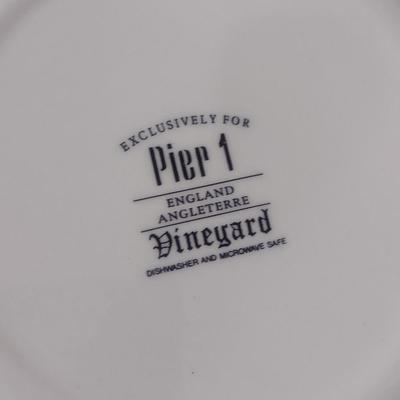 Pier 1 'Vineyard' Pattern Soup Bowls- Four Pieces
