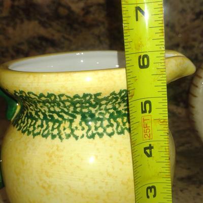 Pair of Decorative Chicken Design Ceramic Pitchers