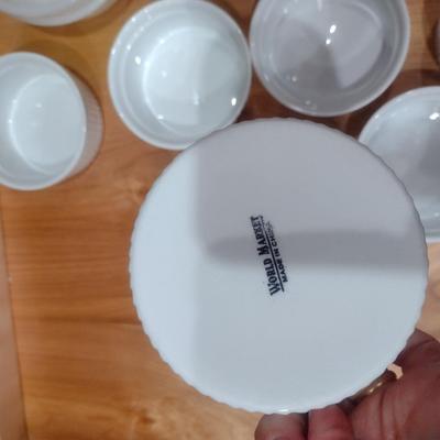 Collection of Baking Dishes and Ramekins- Assorted Makers- Includes Corningware French White