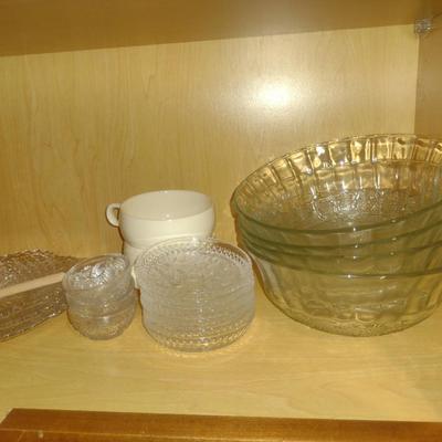 Contents of Cabinet- Crystal/Glass Serve Ware
