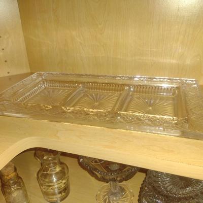 Contents of Cabinet- Crystal/Glass Serve Ware