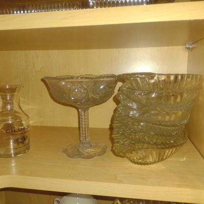 Contents of Cabinet- Crystal/Glass Serve Ware