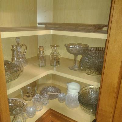 Contents of Cabinet- Crystal/Glass Serve Ware