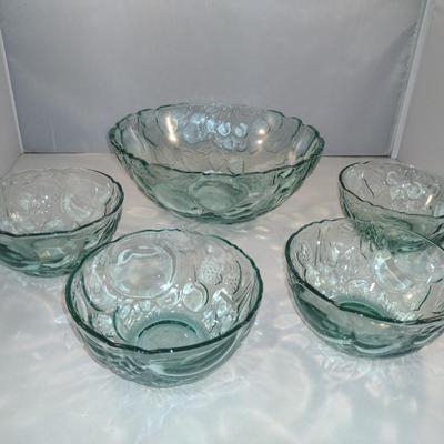 Five Piece Salad Set- Fruit Design