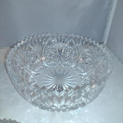 Collection of Glass/Crystal Serving Bowls- Three Pieces