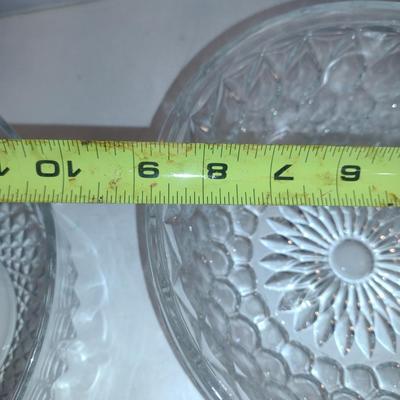 Pair of Glass/Crystal Serving Bowls