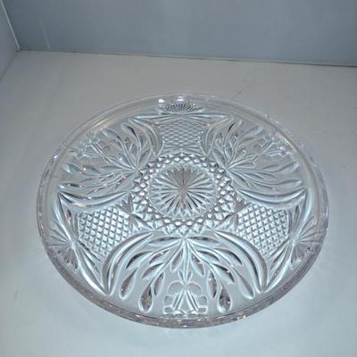 Pair of Glass/Crystal Serving Platters