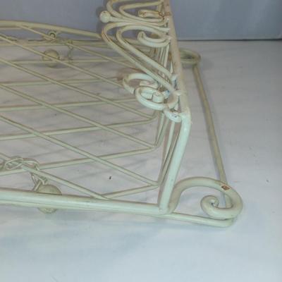 Painted, Cast Metal Book Stand with Bird Finial- Approx 13" Wide