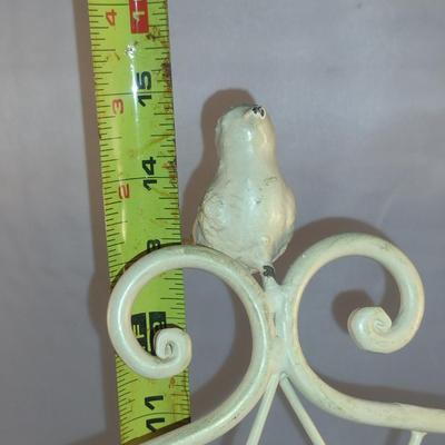 Painted, Cast Metal Book Stand with Bird Finial- Approx 13" Wide